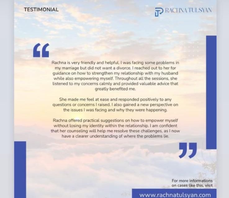 Client testimonial
